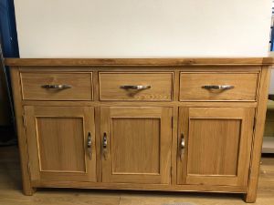 Picture of Stow Natural Oak 3 Door 3 Drawer Sideboard