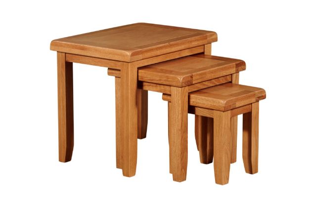 Picture of Paris Oak Nest of tables x3