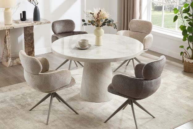 Picture of Apollo 130 Round Table + 4 Apollo Swivel Chairs