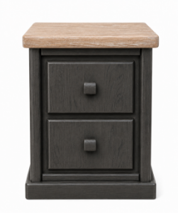 Picture of Tommy Bedside Locker  - Oak/Natural Black