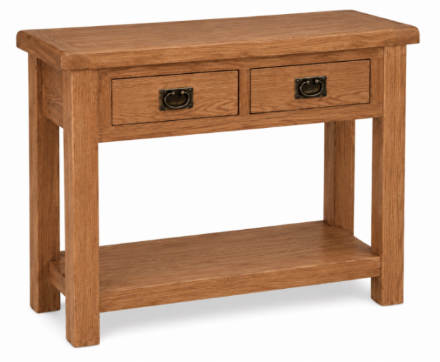 Picture of Paris Oak Console Table with 2 Drawers