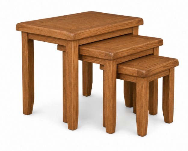 Picture of Paris Oak Nest of tables x3