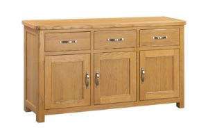 Picture of Roma Oak 3 Door 3 Drawer Sideboard