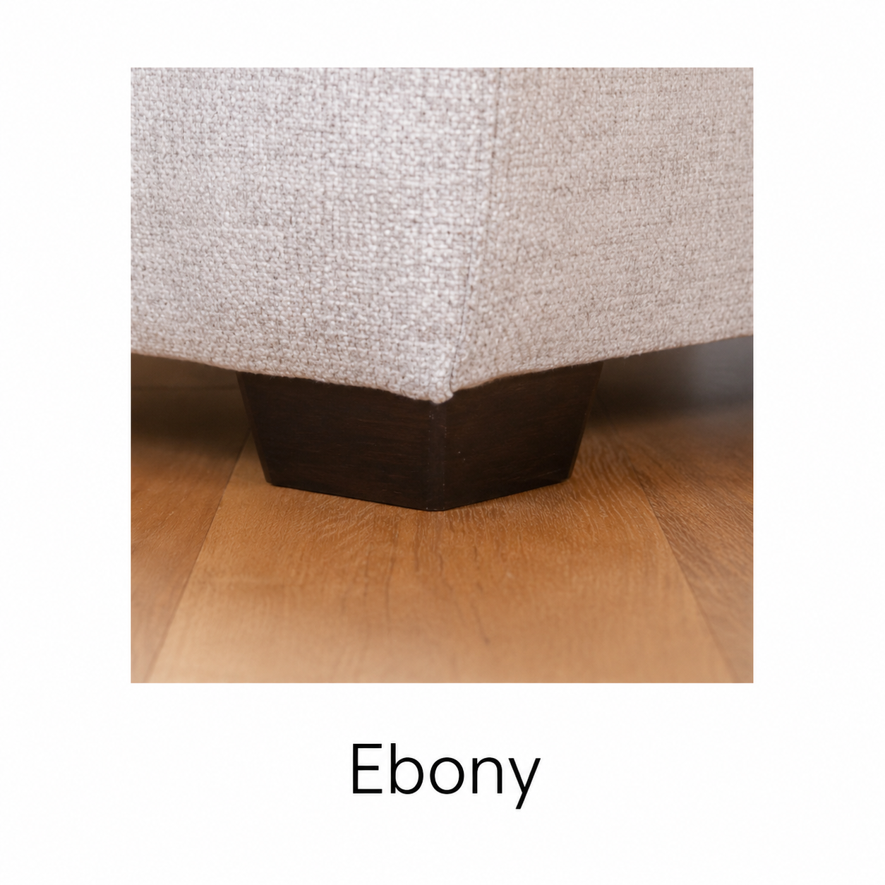 Smokey oak/satin nickel castor leg