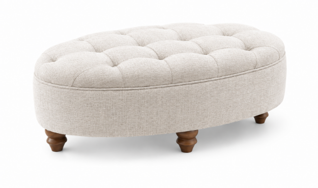Picture of Ava Oval Buttoned Top Footstool